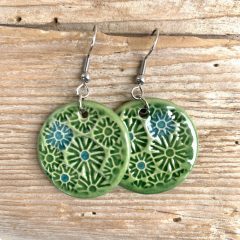 Blue poppy earrings