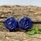 Blue poppy earrings