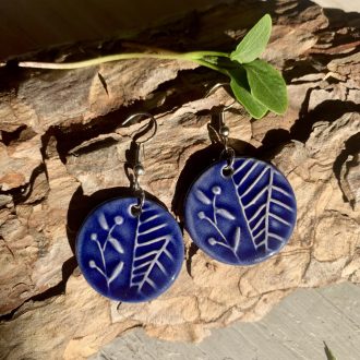 Deep blue meadow earrings
