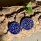 Deep blue meadow earrings