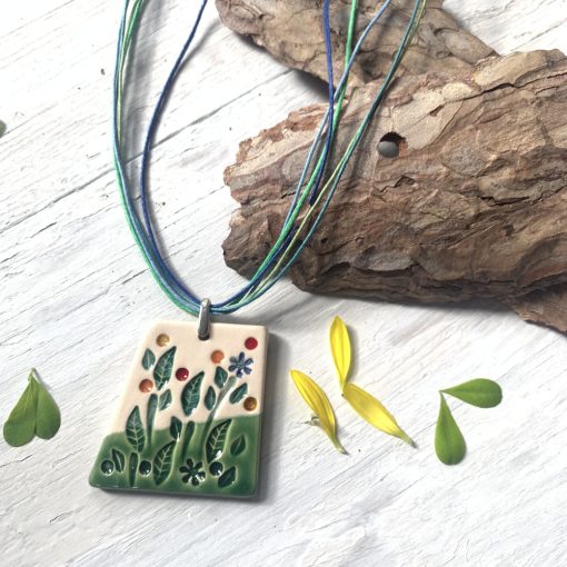 Pressed memory necklace